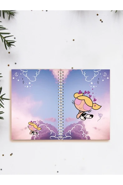 Powerpuff Gils Defter Spiralli A5 96 Yaprak Çizgisiz Defter PYTKDFTR411