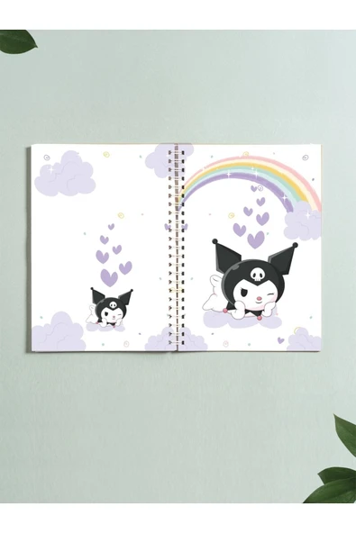 Sanrio Kuromi Defter Spiralli A5 96 Yaprak Çizgisiz Defter PYTKDFTR400 ürün görseli