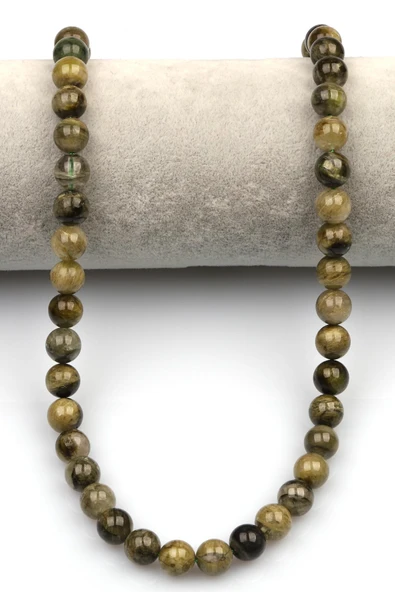 Yeşil Turmalin Doğaltaş Dizi 8 mm Küre Kesim - Resim 2