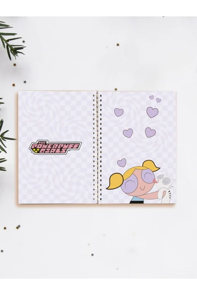 Powerpuff Gils Defter Spiralli A5 96 Yaprak Çizgisiz Defter PYTKDFTR409