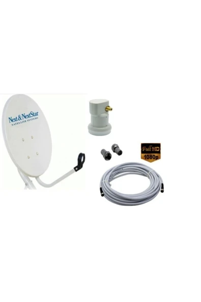 NEXT NEXTSTAR 70cm Çanak Anten Set Çanak Anten - Tekli Lnb, 10 Metre Kablo
