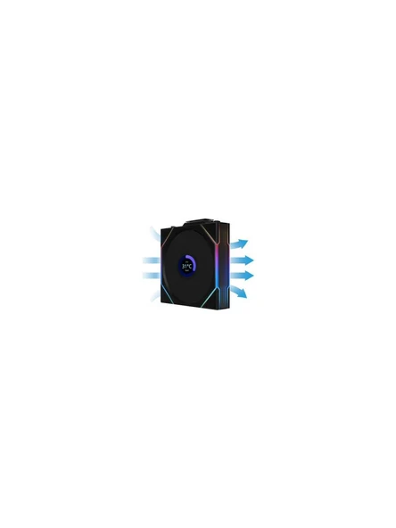 Lian Li UNI FAN REVERSE TL WIRELESS LCD 1x120mm Siyah Kasa Fanı G99.12RTLLCD1W1B.00