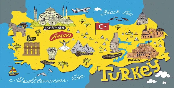 Türkiye Turistlik Yerler Okul Duvar Kağıdı - 5