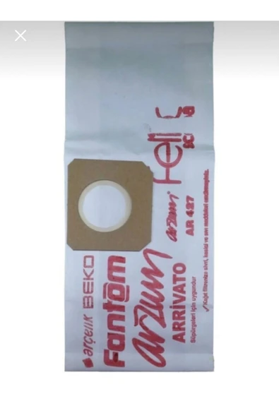 aZa Teknik ARZUM Arrivato -felix Fl 459 Kazanlı Süpürge UYUMLU  Kagıt Torba 5 Ad
