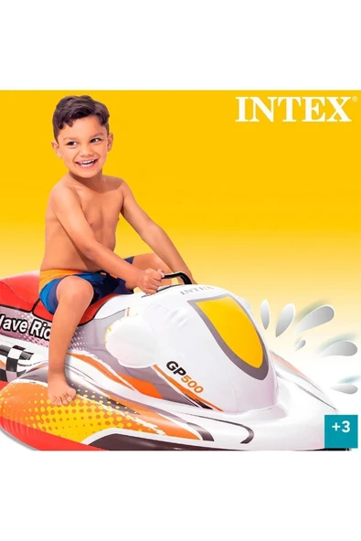 Intex Tutmalı Jetski Binici - Çocuk Şişme Jet Ski - Deniz Binici Motor - Havuz Binici Jetski 117x77 cm 3+Yaş - 5