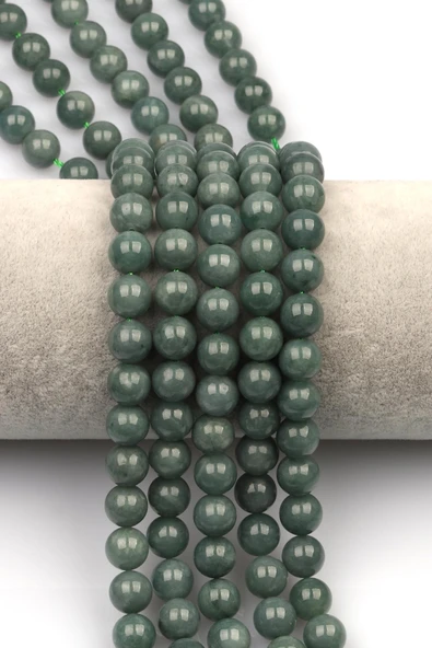 Guatemala Yeşim (A Kalite) Doğaltaş Dizi 8 mm Küre Kesim