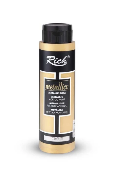Rich Akrilik Boya Metalik 500cc Altın 0720 ürün görseli 1