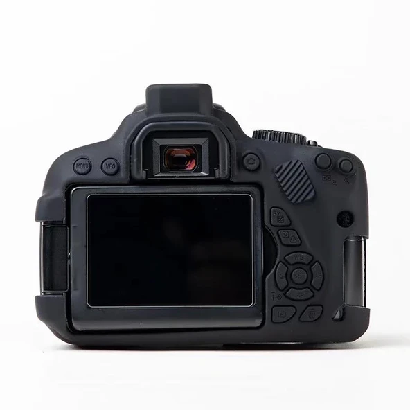 Cbtx Canon Uyumlu Eos 700d / 650d / 600d Yumuşak Silikon Cilt Koruma Koruyucu Kapak Anti -çizelge Kamera Çantası - Siyah - 3