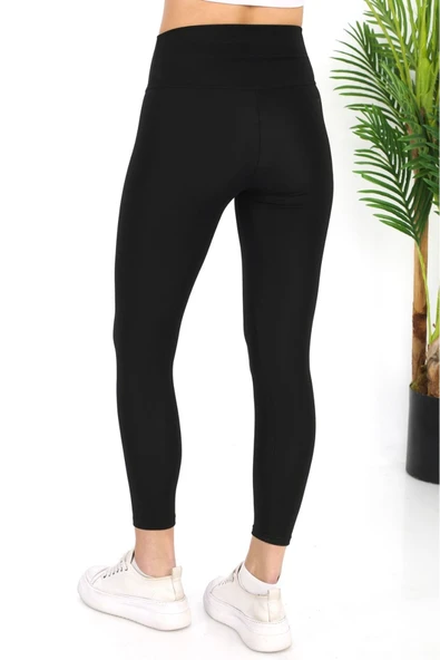 Kışlık Yüksek Bel Günlük Toparlayıcı Ve Sıkılaştırıcı Sıcak Tutan Likralı Şardonlu Kışlık Tayt - 8