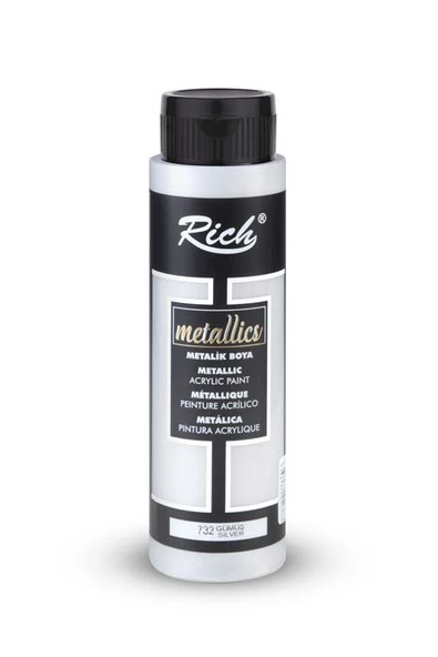 Rich Master Metalik Akrilik Boya Gümüş 500 cc 732 ürün görseli 1