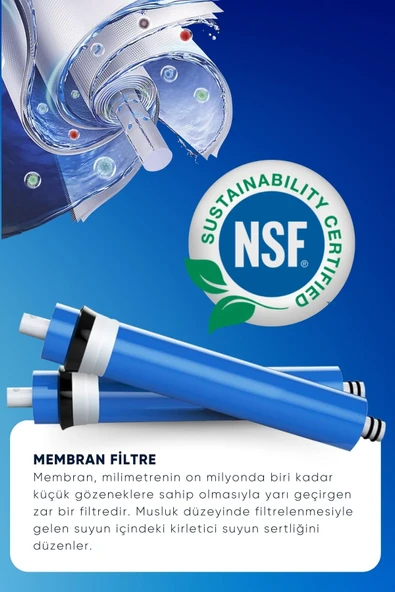 12 Aşamalı Su Arıtma Filtresi Seti - Sediment Gac Karbon Granül Karbon Post Karbon Membran Alkali ve Multi Mineral Filtre + Bağlantı Aparatları - 5