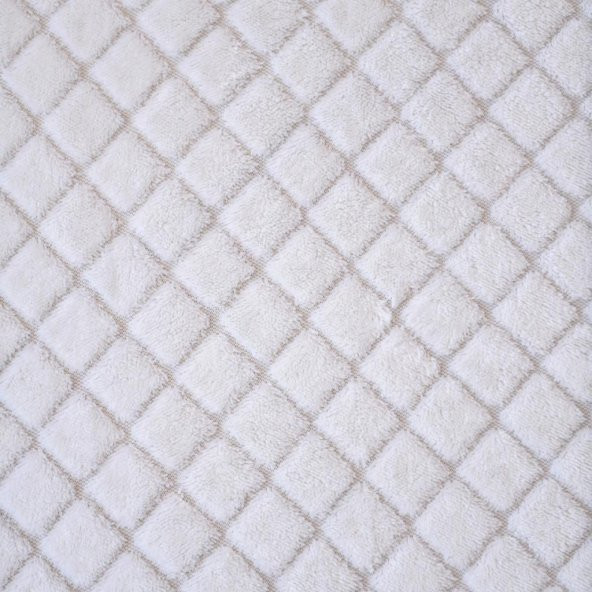 Prado Wellsoft Kumaş Halı Örtüsü Karo Krem 150x233 - 3