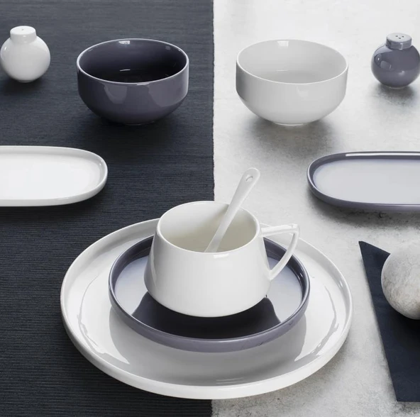 Emsan Parla Gri Beyaz 32 Parça Kahvaltı Seti - 2