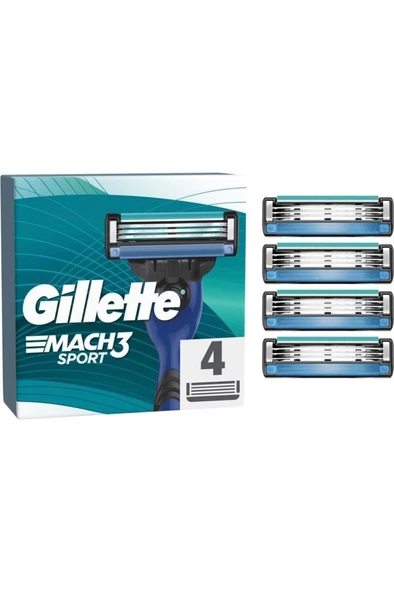 Gillette Mach3 Sport Yedek Tıraş Bıçaği 4 lü