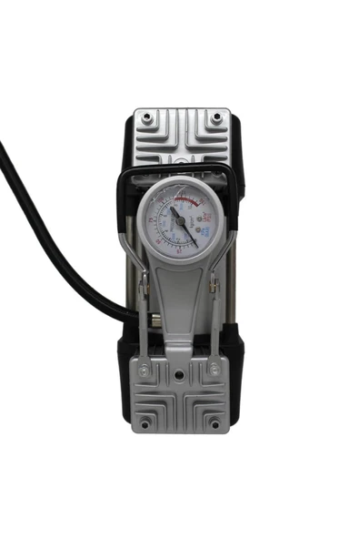 Araç Oto Lastik Şişirme Kompresörü Hava Pompası Metal Çift Silindirli Profosyonel - 5