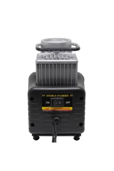 Araç Oto Lastik Şişirme Kompresörü Hava Pompası Metal Çift Silindirli Profosyonel - 4