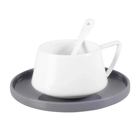 Emsan Parla Gri Beyaz 32 Parça Kahvaltı Seti - 3