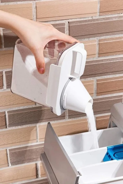 4'lü sızdırmaz depolama erzak bakliyat deterjan  ölçekli saklama kabı - 4