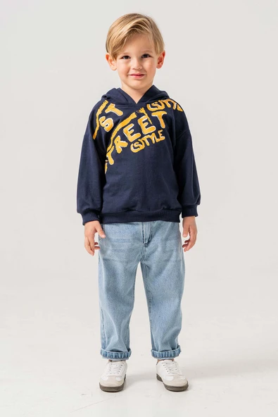 Su Geçirmez Astarlı Kapüşonlu 3 Parça Erkek Çocuk Yelekli Takım - 4