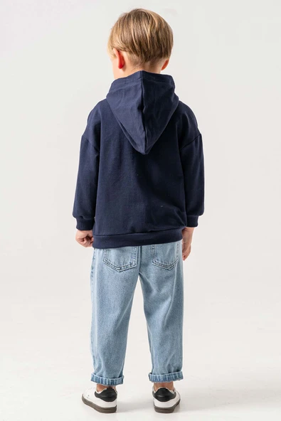 Su Geçirmez Astarlı Kapüşonlu 3 Parça Erkek Çocuk Yelekli Takım