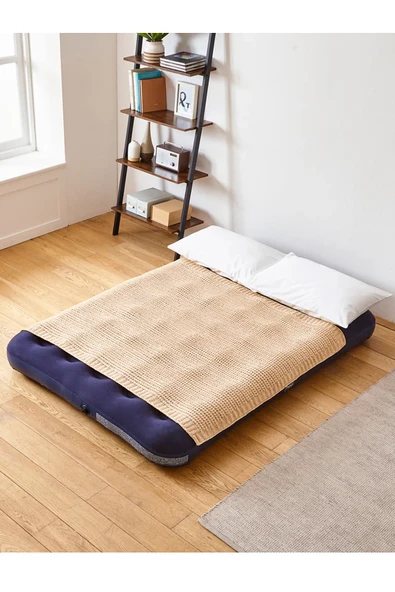 Proforce Çift Kişilik Şişme Yatak ve Elektrikli Hava Pompası Inflatable Flocked Air Bed Camping Pillow 138X185X13CM - 2