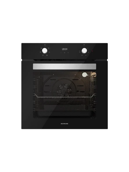 Silverline BO6502B02 - CS5349B01 - 3420 Classy 60 - MW9018B01 Siyah Cam Ankastre Set - 4