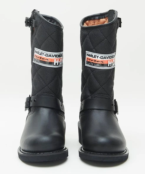 Harley Davidson Laconia 644 Kadın Siyah Deri Çizme - Resim 4