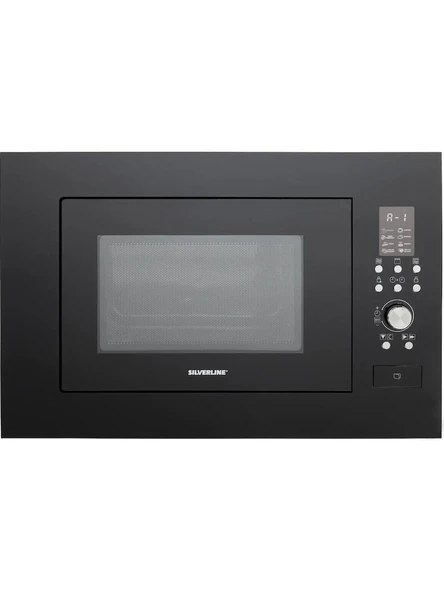 Silverline BO6502B02 - CS5349B01 - 3420 Classy 60 - MW9018B01 Siyah Cam Ankastre Set - 5