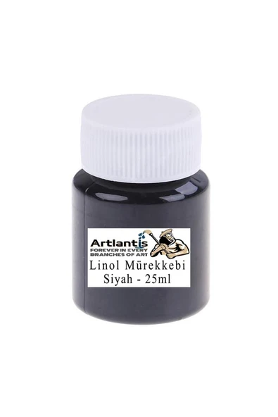 Linol Mürekkebi Siyah 25 ml 1 Adet Linol Baskı Mürekkebi Blok Baskı Sanat Hobi