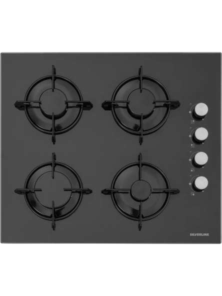 Silverline BO6502B02 - CS5349B01 - 3373 Misto 60 - MW9018B01 Siyah Cam Ankastre Set - Resim 3