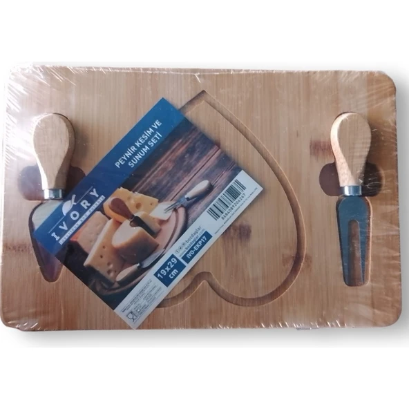 IVORY BAMBUM PEYNİR KESİM VE SUNUM SETİ IVO-EKP17