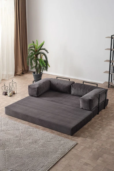 Evdemo Lounge Aktivite Koltuğu Çok Amaçlı Koltuk Yatak Antrasit - 3