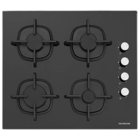 Silverline BO6502B02 - CS5343B01 - 3457 Soho 60 - MW9018B01 Siyah Cam Ankastre Set - Resim 5