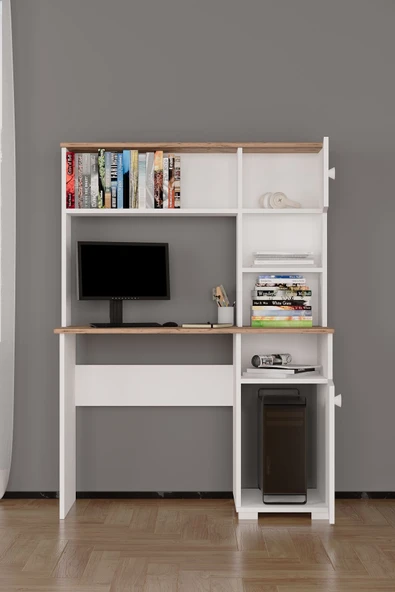 Evdemo Meta Çalışma Masası Atlantik Çam Beyaz - 3