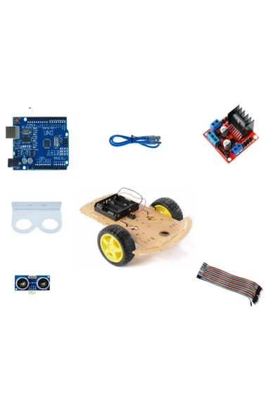 Emes Robotik Engelden Kaçan 2wd Robot Araba Kiti C1 - 2