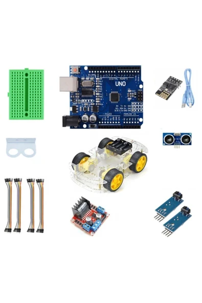 Emes Robotik 4wd Wifi Engelden Kaçan Ve Çizgi Takip Eden Araç Seti - 2