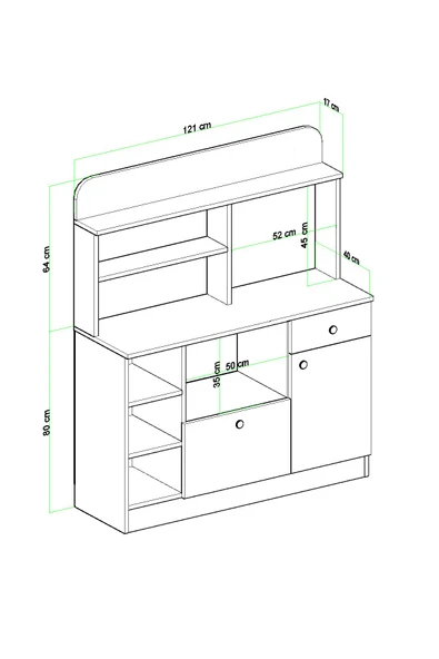Evdemo Latte Çok Amaçlı Dolap Kahve Köşesi Beyaz - 7