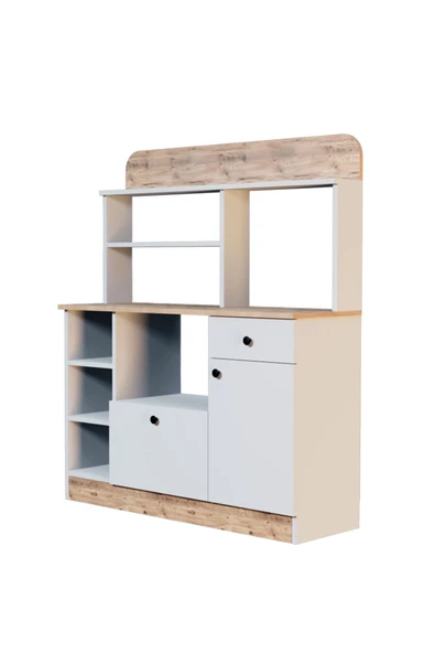 Evdemo Latte Çok Amaçlı Dolap Kahve Köşesi Atlantik Çam - 6