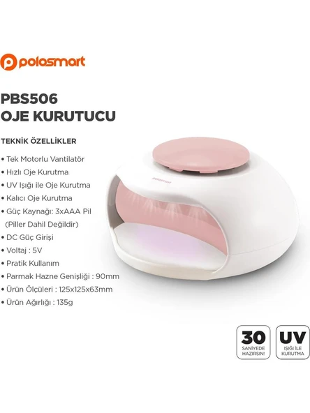 Polosmart PBS506 Oje Kurutucu Pembe - 2