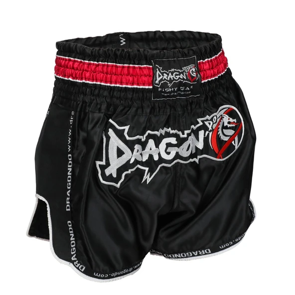 DragonDo MT3075 Retro NEO Muaythai Şortu Siyah Retro Muay Thai Şort