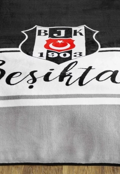 Taç Taraftar Lisanslı Tek Kişilik Battaniye (160x220)-BEŞİKTAŞ KLASİK - 2