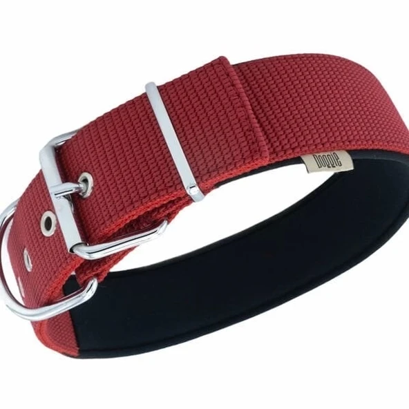 Doggie Elit Dokuma Köpek Boyun Tasması Medium Kırmızı 5x55-65 Cm - 2