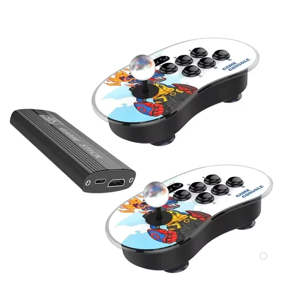 ScHitec 4K Arcade Oyun Konsolu 10000 Retro Oyunlu 2 Kablosuz Joystickli A16