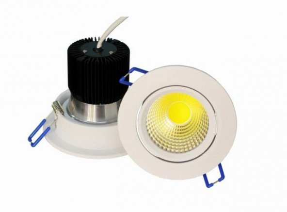 LED Armatür PLUTON BEYAZ ÇERÇEVE 6500K BEYAZ LEDLİ  5W COB OOKAY