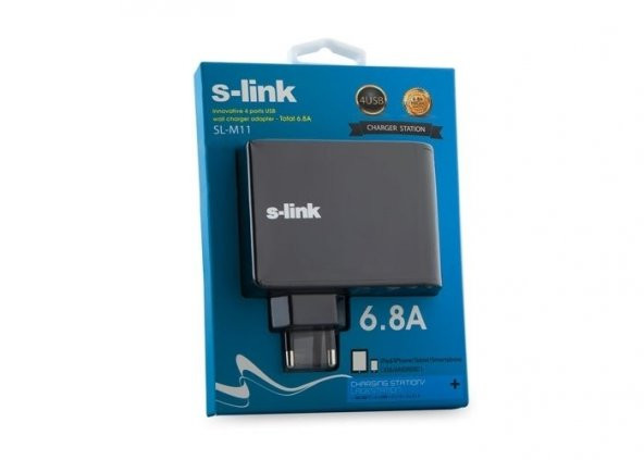 S-LİNK USB 4 LÜ 5V 6,8A ŞARJ SL-M11