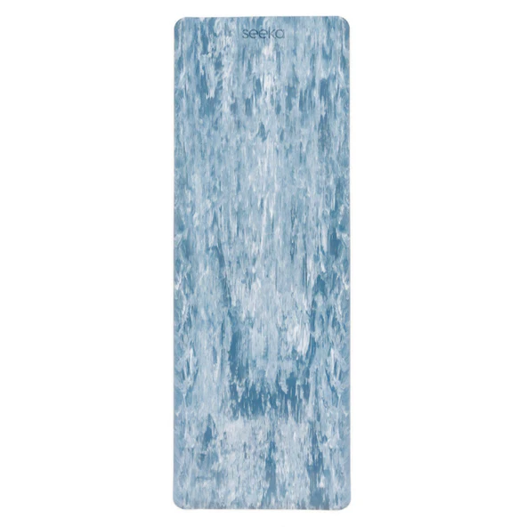 Seeka Marble Yoga Mat - Mavi (183cm x 68cm Eksta Geniş Ekstra Uzun) - 5