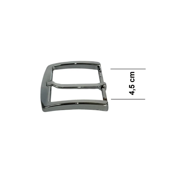 Kemer Tokası 4,5 cm Krom Nikel 1 Adet  (Leathercraft, Deri Hobi) - 3