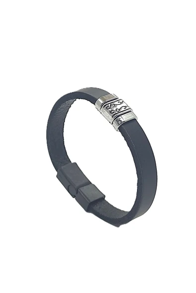 UNİSEX MIKNATIS KİLİTLİ DERİ BİLEKLİK ürün görseli 1