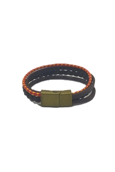 UNİSEX MIKNATIS KİLİTLİ DERİ BİLEKLİK - Resim 3