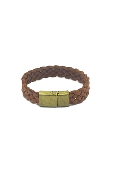 UNİSEX MIKNATIS KİLİTLİ DERİ BİLEKLİK - Resim 3